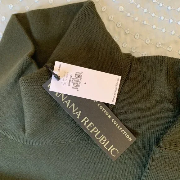 Banana Republic 100% Supima Cotton Mock-Neck Sweater